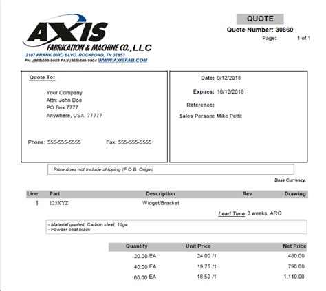 cnc machine processing quotes|cnc machining quote template.